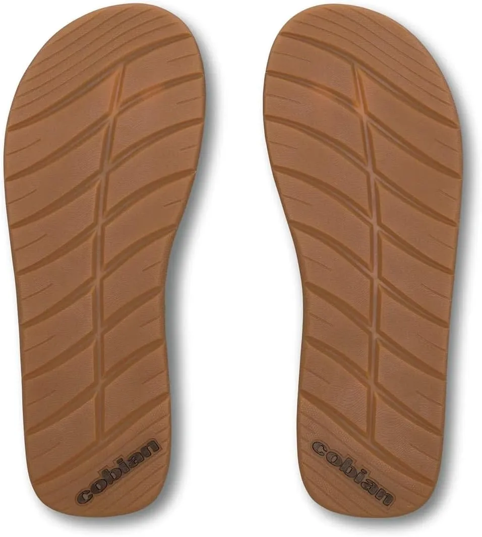 Cobian Men’s Anchor Synthetic Leather Strap Flip-Flop Sandals
