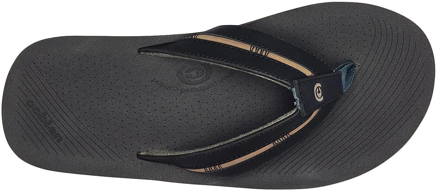 Cobian Men’s Ponto Rise Synthetic Leather Strap Flip-Flop Sandals