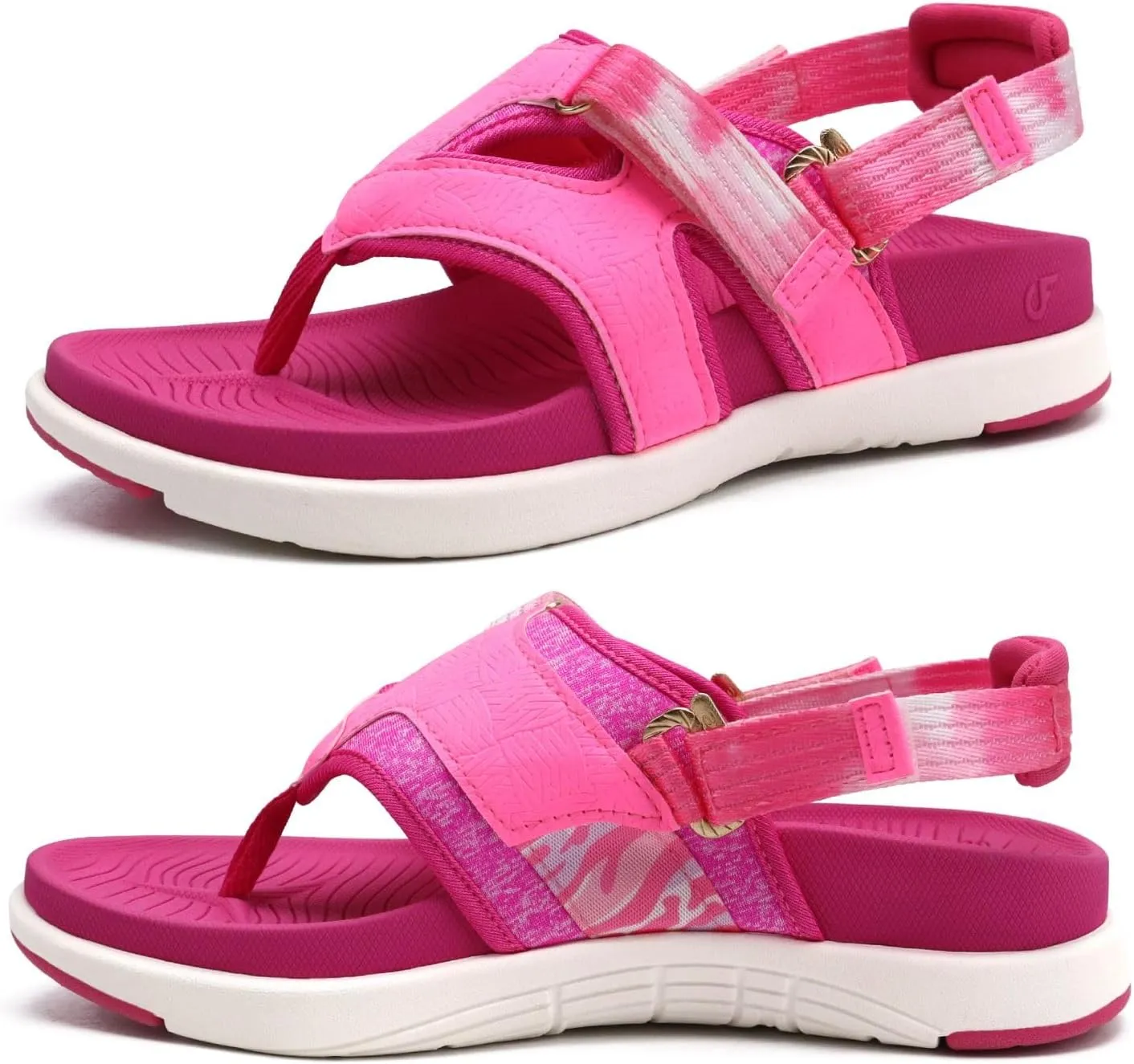 COFACE Flip Flops Sandals for Women Ladies Lightweight Athletic Soft Cushion Walking Sandals Orthotic Orthopedic Thong Sandals With Comfortable Arch Support Outdoor Beach Summer (US Size 6-12)