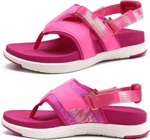 COFACE Flip Flops Sandals for Women Ladies Lightweight Athletic Soft Cushion Walking Sandals Orthotic Orthopedic Thong Sandals With Comfortable Arch Support Outdoor Beach Summer (US Size 6-12)