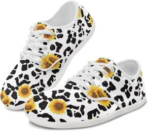 Coloranimal Womens Sneakers Barefoot Shoes Women Casual Walking Shoes Lace Up Shoes Wide Toe Box Shoes Fashion Sneakers Lightweight Footwear