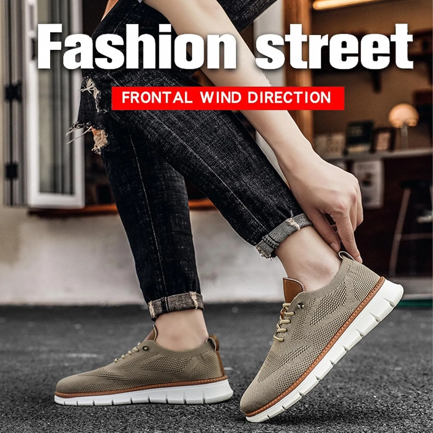 Comfofeet Ultra Comfortable Orthopedic Shoes, Breeze Mens Casual Fashion Walking Mesh Sneakers, Lightweight Soft Sole
