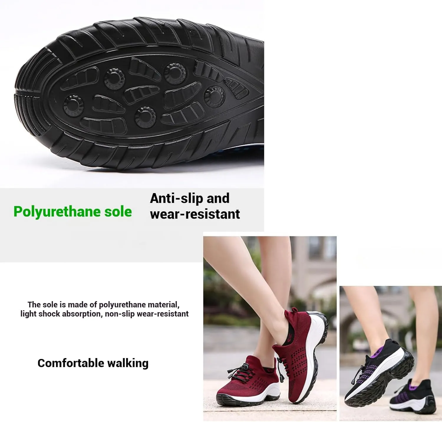 Comfort Wear Orthowear Shoes for Women, Walking Shoes,Sock Sneakers,Slip-On Breathable Mesh Trainers,Running Footwear
