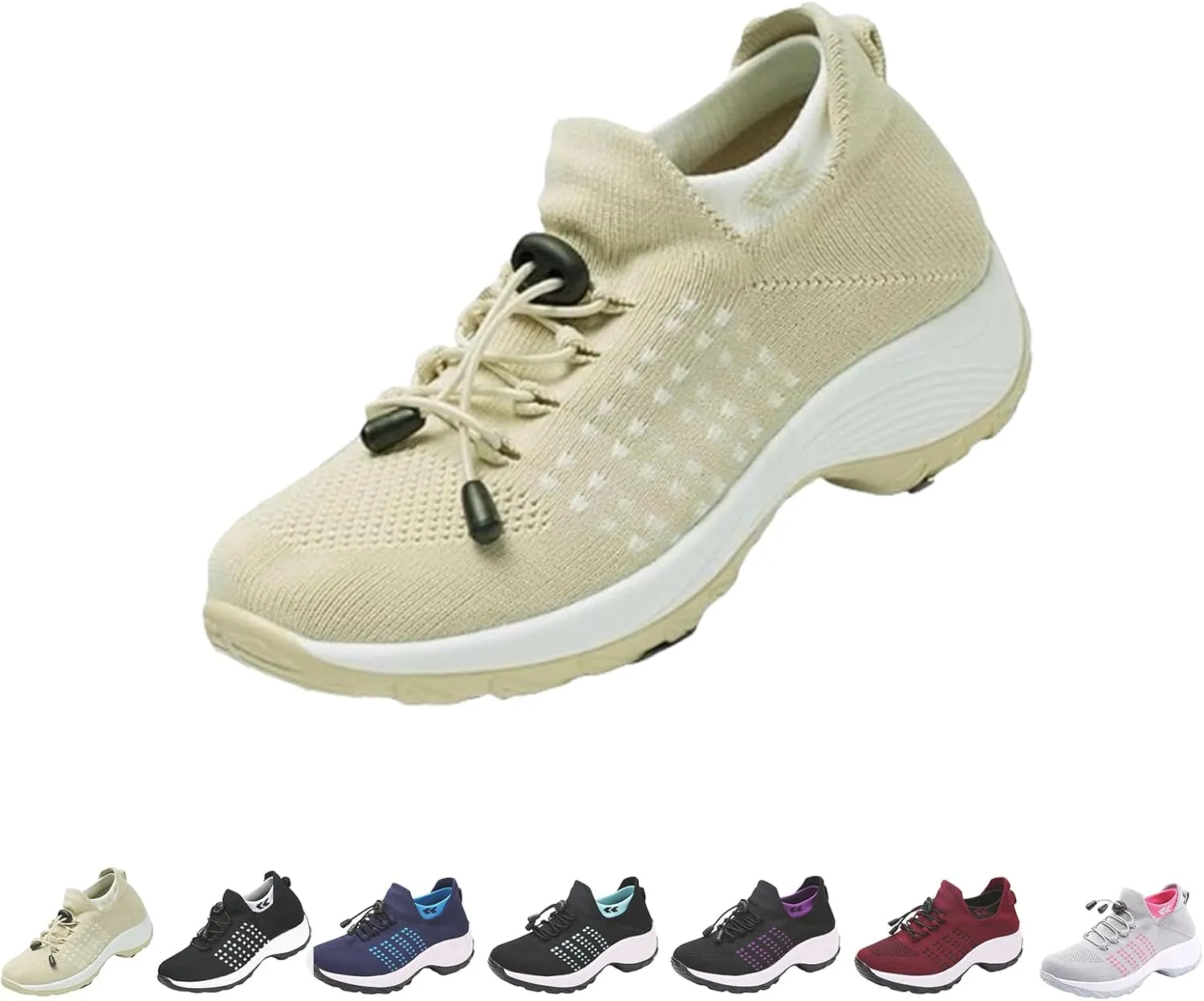 Comfort Wear Orthowear Shoes for Women, Walking Shoes,Sock Sneakers,Slip-On Breathable Mesh Trainers,Running Footwear