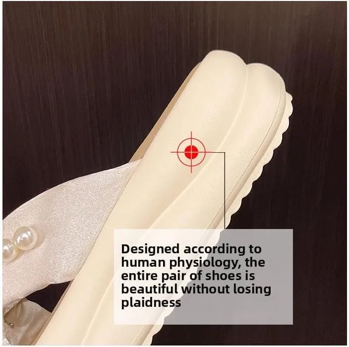 Cool slippers women's summer wear 2025 new platform beach shoes Internet celebrity women's casual lazy fashion one-word slippers