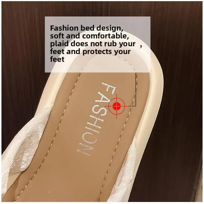 Cool slippers women's summer wear 2025 new platform beach shoes Internet celebrity women's casual lazy fashion one-word slippers
