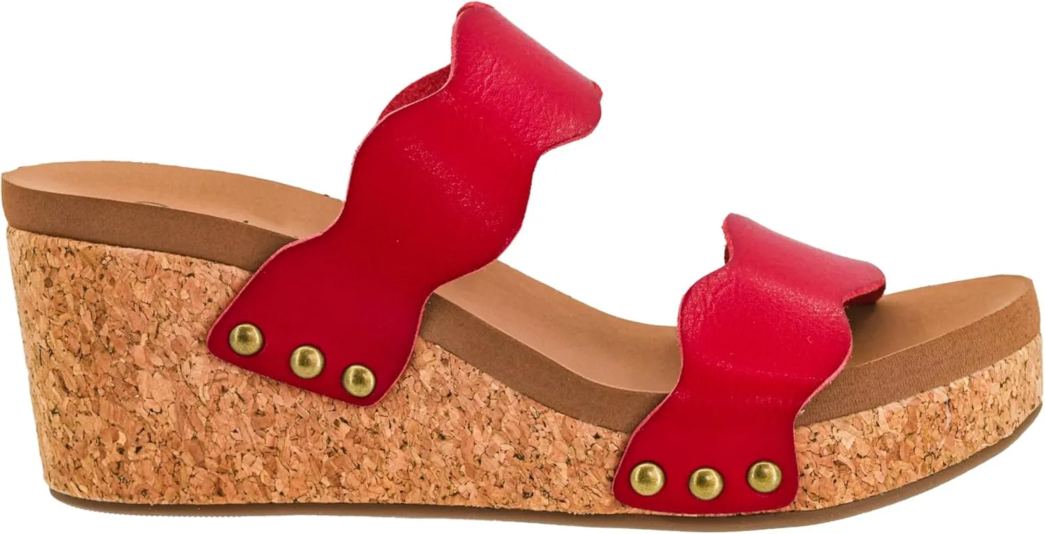Corkys Footwear Obviously 2.5-Inch Double Strap Wedge, Trendy and Chic Strap Design, Comfortable, Lightweight Summer Wedges