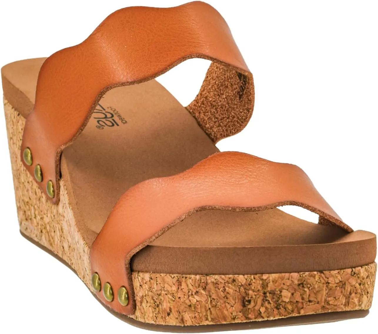 Corkys Footwear Womens Obviously Wedge - Featuring a 2.5-Inch Heel, 2 Wavy Straps, And Corkys Signature Soft EVA Insoles For All-Day Comfort and Wear - Chic and Trendy