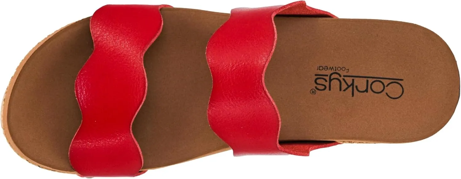 Corkys Footwear Womens Obviously Wedge - Featuring a 2.5-Inch Heel, 2 Wavy Straps, And Corkys Signature Soft EVA Insoles For All-Day Comfort and Wear - Chic and Trendy