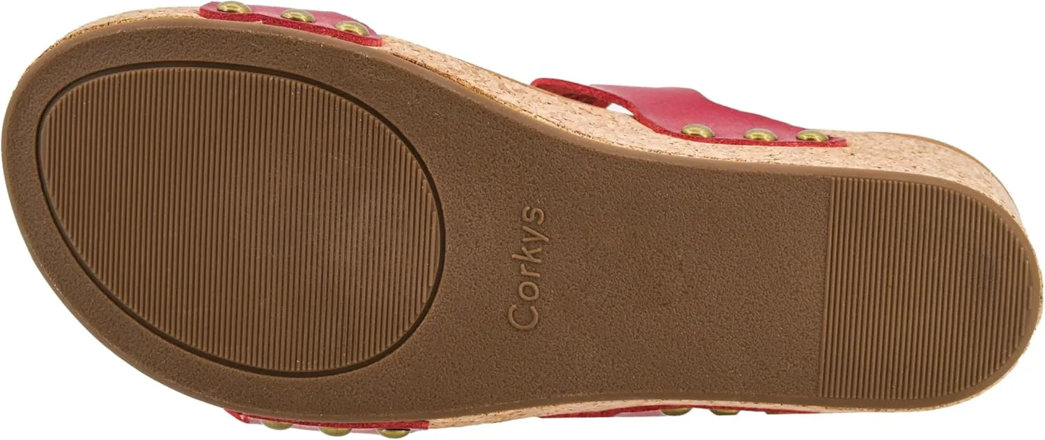 Corkys Footwear Womens Obviously Wedge - Featuring a 2.5-Inch Heel, 2 Wavy Straps, And Corkys Signature Soft EVA Insoles For All-Day Comfort and Wear - Chic and Trendy