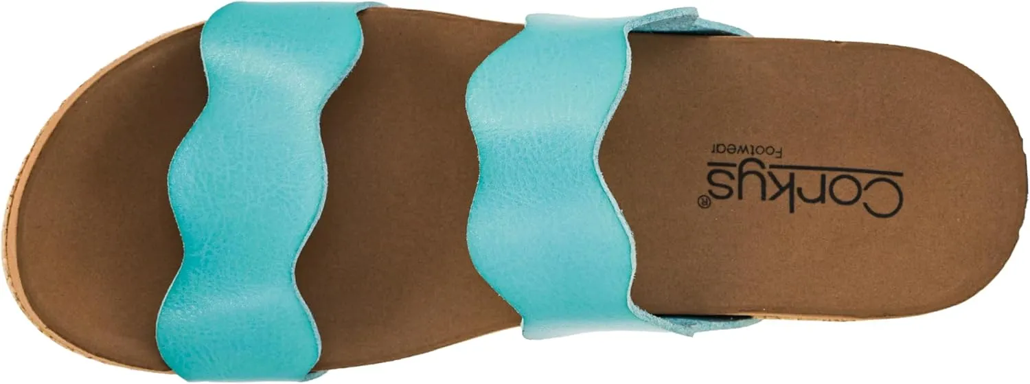 Corkys Footwear Womens Obviously Wedge - Featuring a 2.5-Inch Heel, 2 Wavy Straps, And Corkys Signature Soft EVA Insoles For All-Day Comfort and Wear - Chic and Trendy
