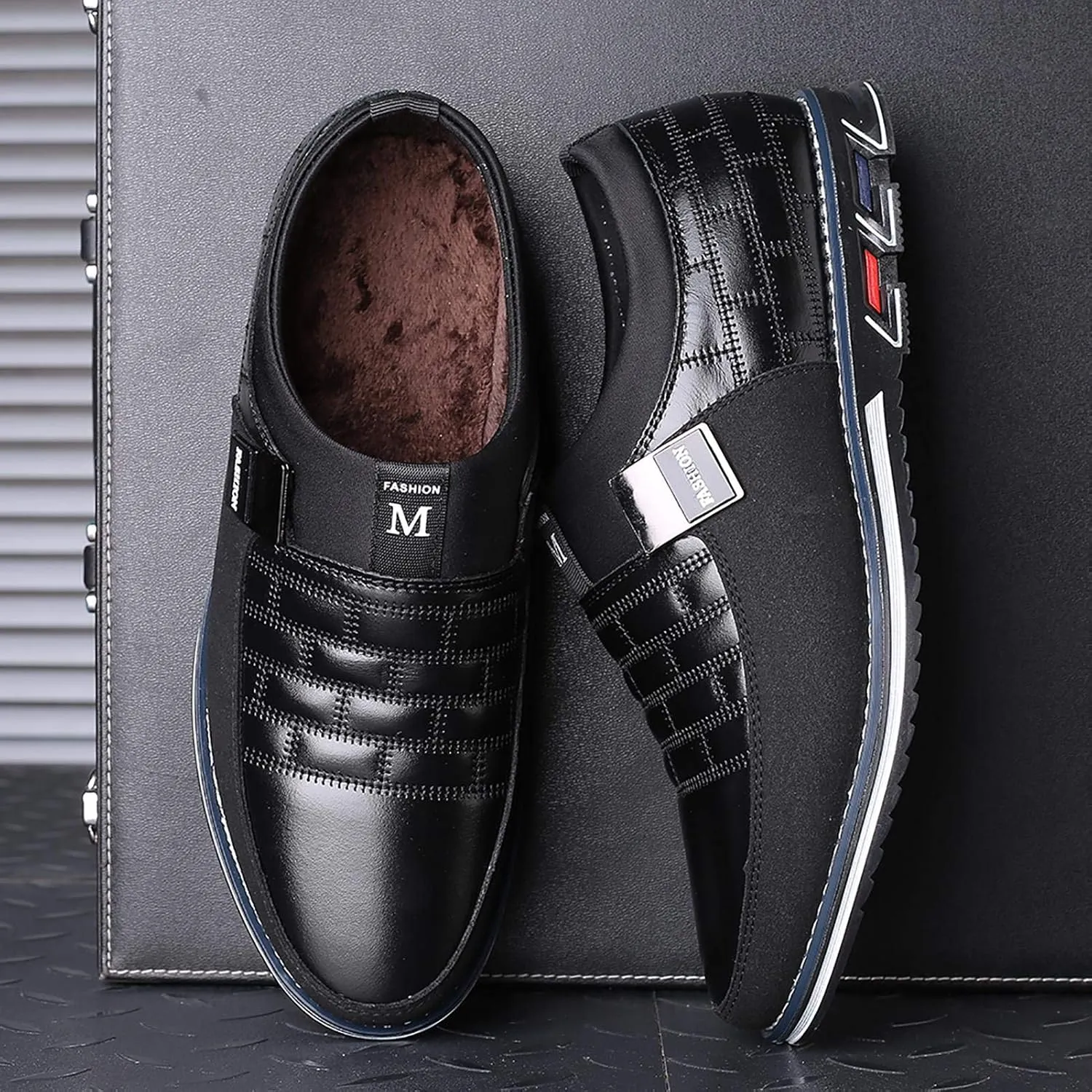 COSIDRAM Mens Casual Shoes Sneakers Loafers Comfort Walking Shoes for Male Business Work Office Dress