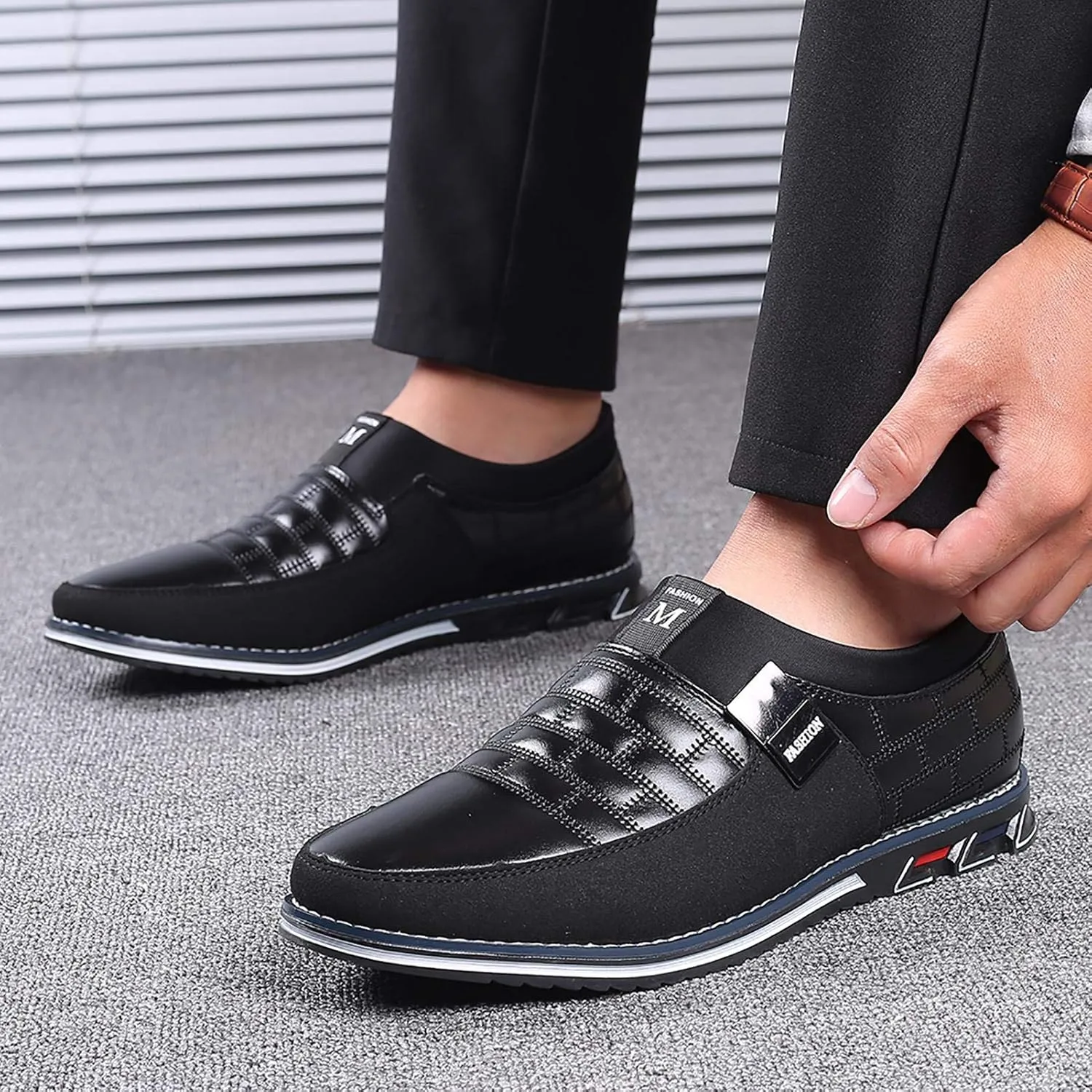 COSIDRAM Mens Casual Shoes Sneakers Loafers Comfort Walking Shoes for Male Business Work Office Dress