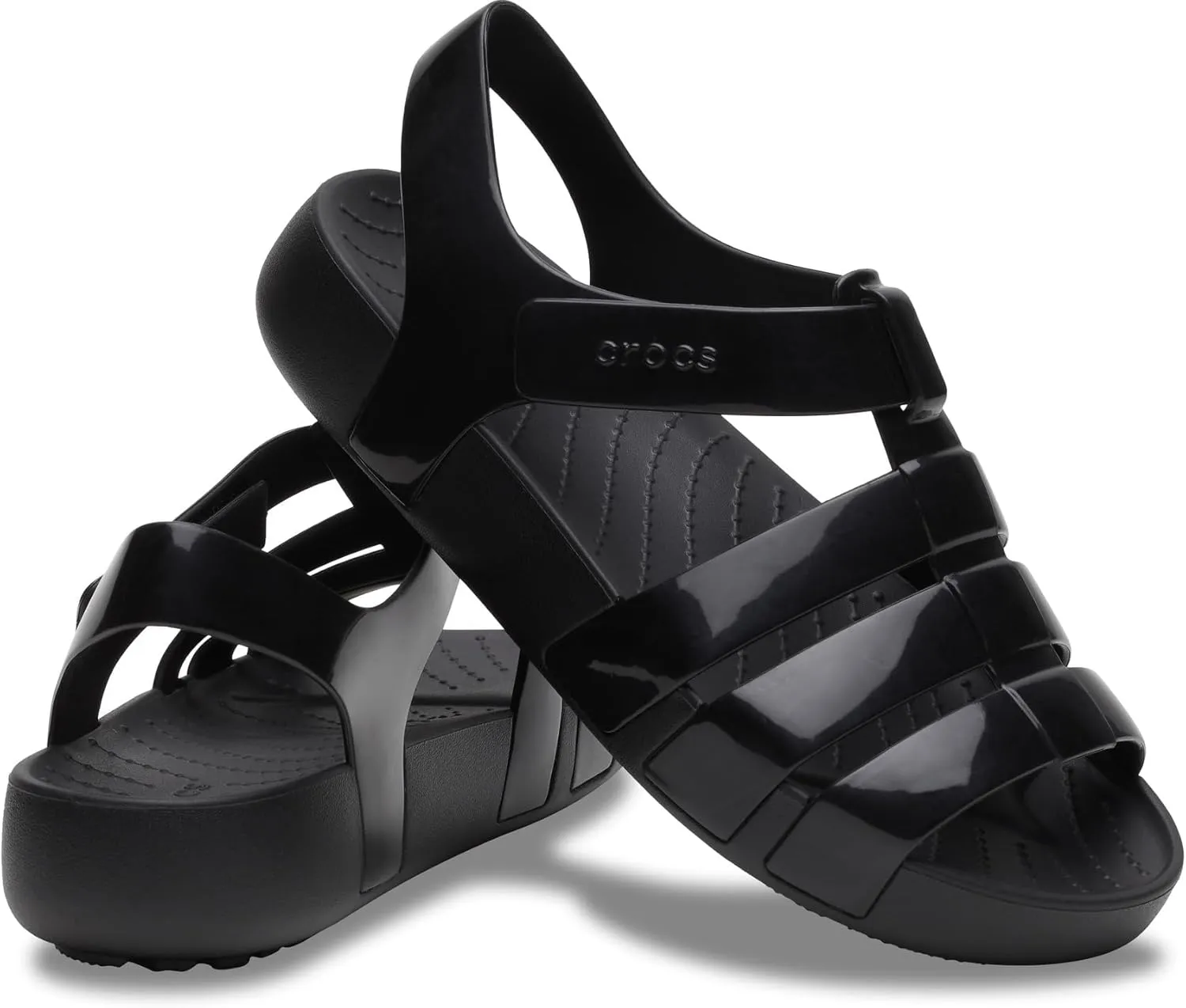 Crocs Isabella Sandals, Black, Numeric_12 US Unisex Little Kid