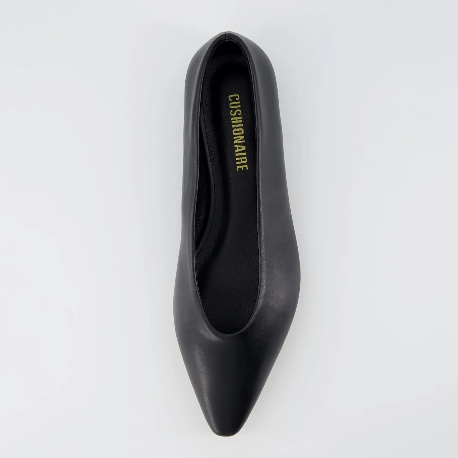 CUSHIONAIRE Gabor Women's Pointed Toe Slip-On Flat  Memory Foam, Wide Widths Available