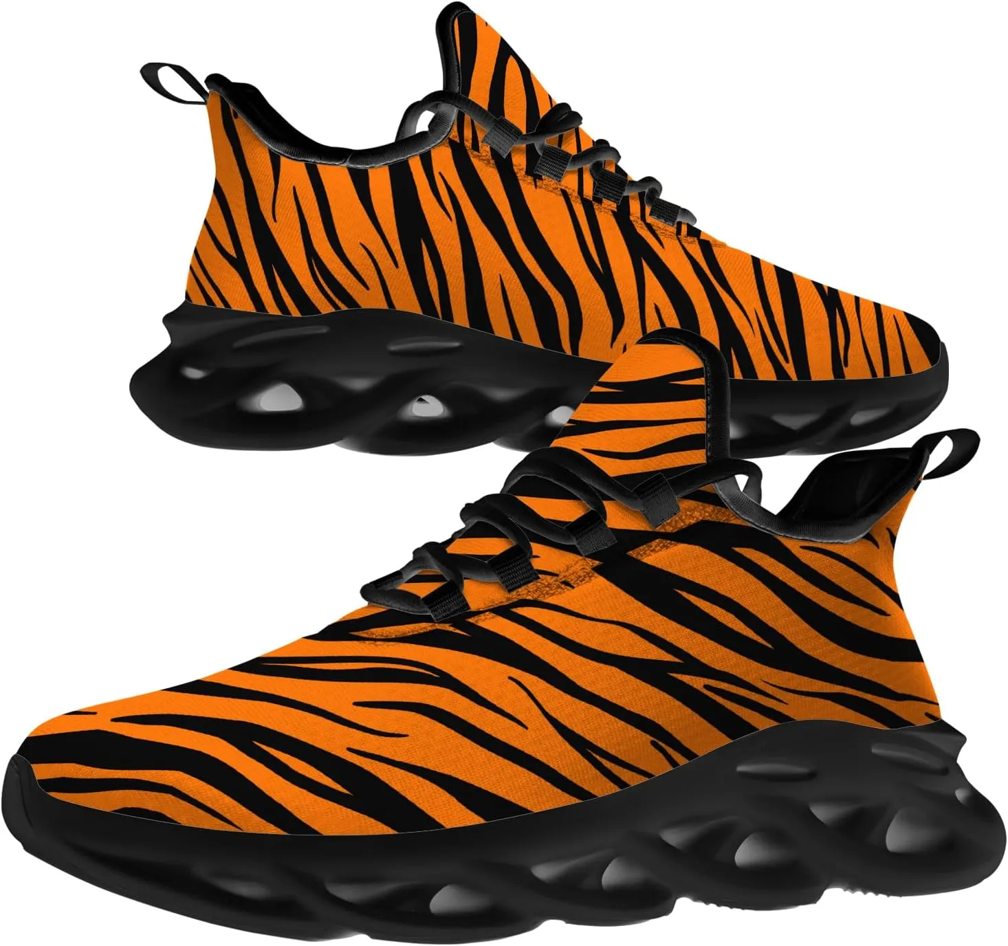 Custom Tiger Sneakers Men Women Running Shoes Add Name Lightweight Walking Tennis Shoes Gifts for Men Women