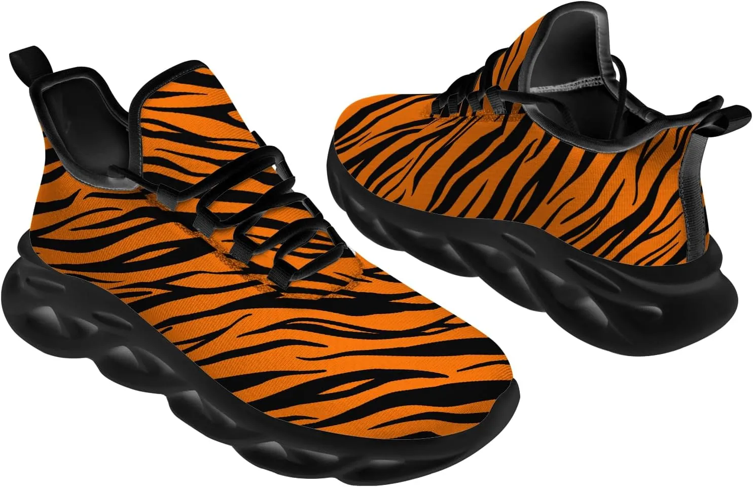 Custom Tiger Sneakers Men Women Running Shoes Add Name Lightweight Walking Tennis Shoes Gifts for Men Women