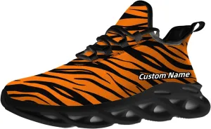 Custom Tiger Sneakers Men Women Running Shoes Add Name Lightweight Walking Tennis Shoes Gifts for Men Women