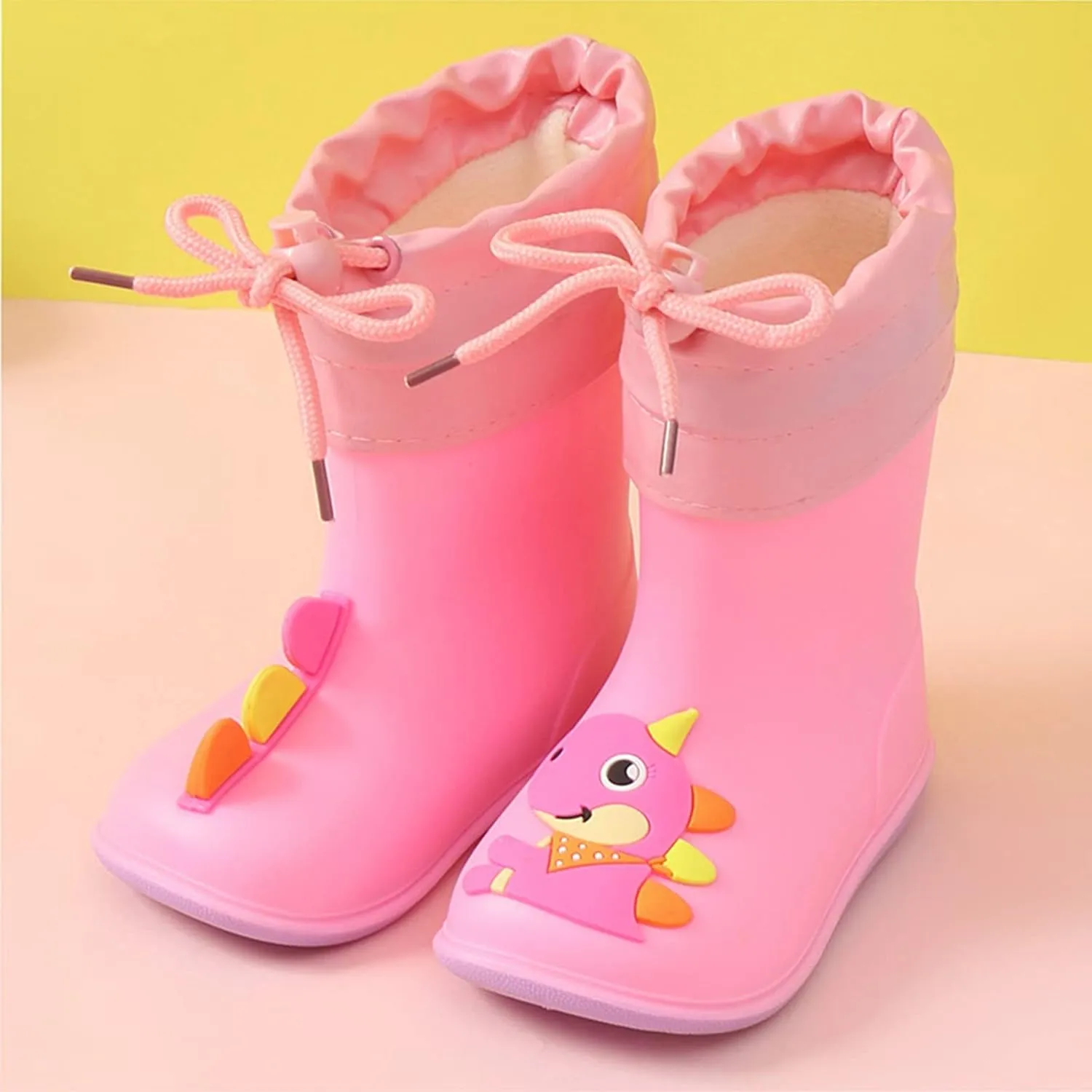 Dinosaur Rain Boots Toddler 9 Rain Boots Baby Colorful Plush Water Shoes Eva Soft Outdoor Blue Boys Rain Boots