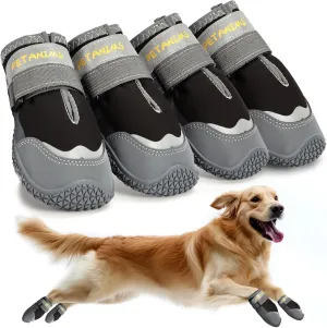 Dog Shoes for Small Dogs, Medium Dog Boots & Paw Protectors for Winter Snow, Waterproof Dog Booties for Hot Pavement, Hardwood Floors, for Rainy Black Size 2