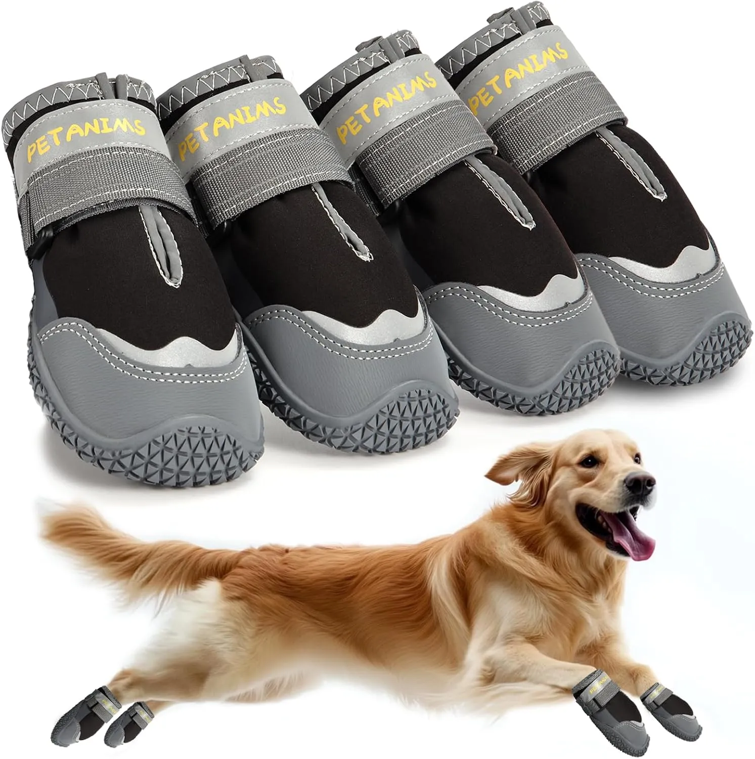 Dog Shoes for Small Dogs, Medium Dog Boots & Paw Protectors for Winter Snow, Waterproof Dog Booties for Hot Pavement, Hardwood Floors, for Rainy Black Size 2
