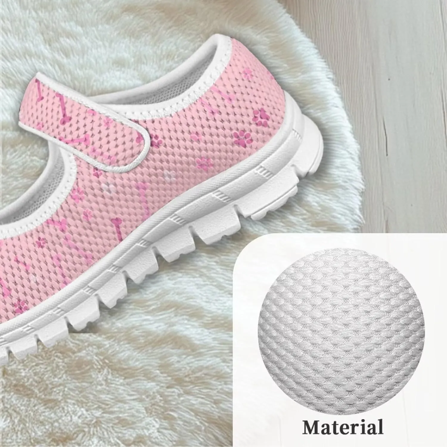 Dog Theme Girls Mary Jane Shoes Breathable Comfort Casual Sneaker for Little/Big Girl,Ballet Flat School Wedding Party Shoes