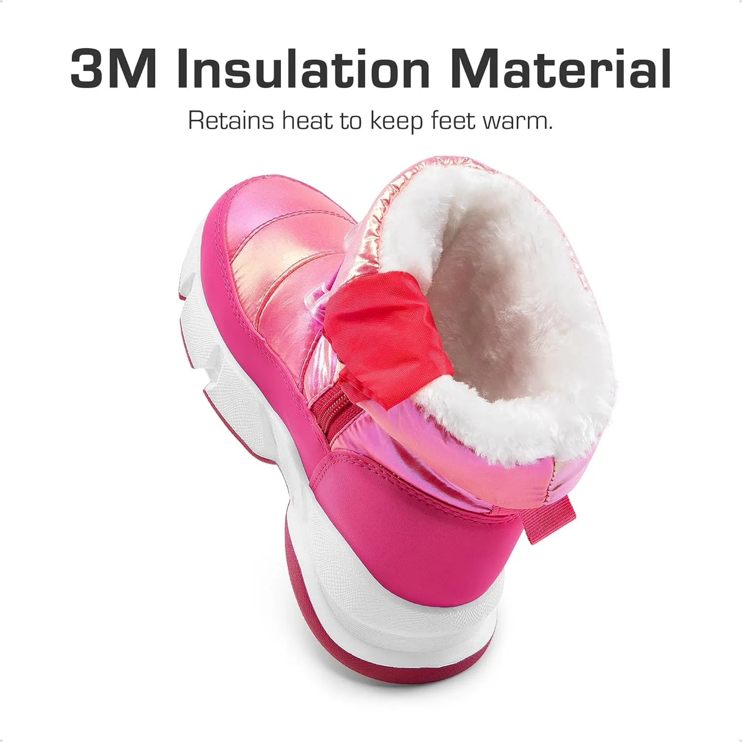 DREAM PAIRS Boys Girls Snow Boots Water Resistant Non-Slip Mid Calf Lightweight Athletic Outdoor Warm Winter Shoes for Little/Big Kids