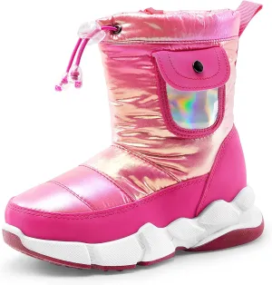 DREAM PAIRS Boys Girls Snow Boots Water Resistant Non-Slip Mid Calf Lightweight Athletic Outdoor Warm Winter Shoes for Little/Big Kids