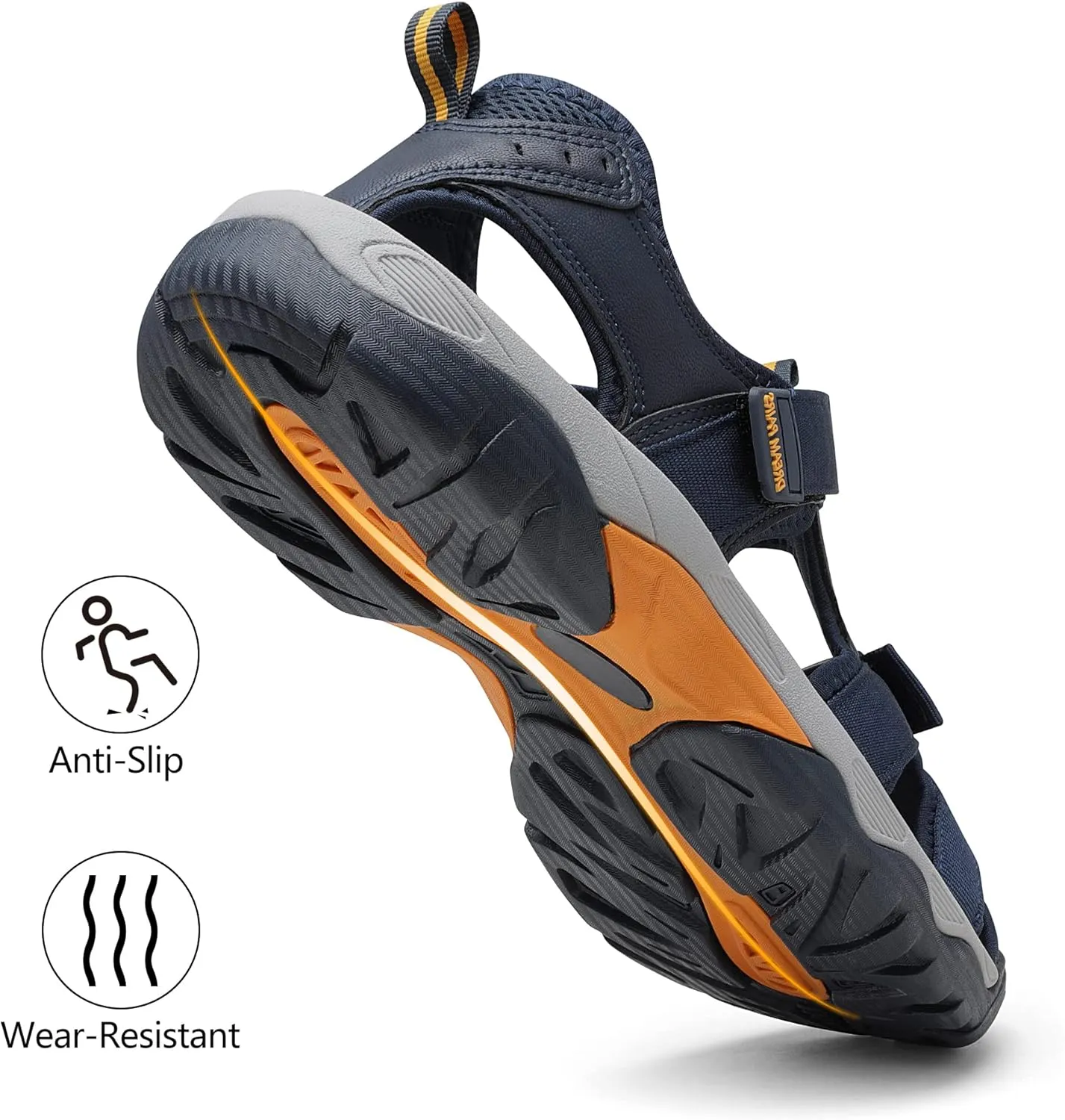 DREAM PAIRS Men’s Sport Outdoor Hiking Sandals Closed Toe Athletic Adventure Beach Fisherman Water Sandals