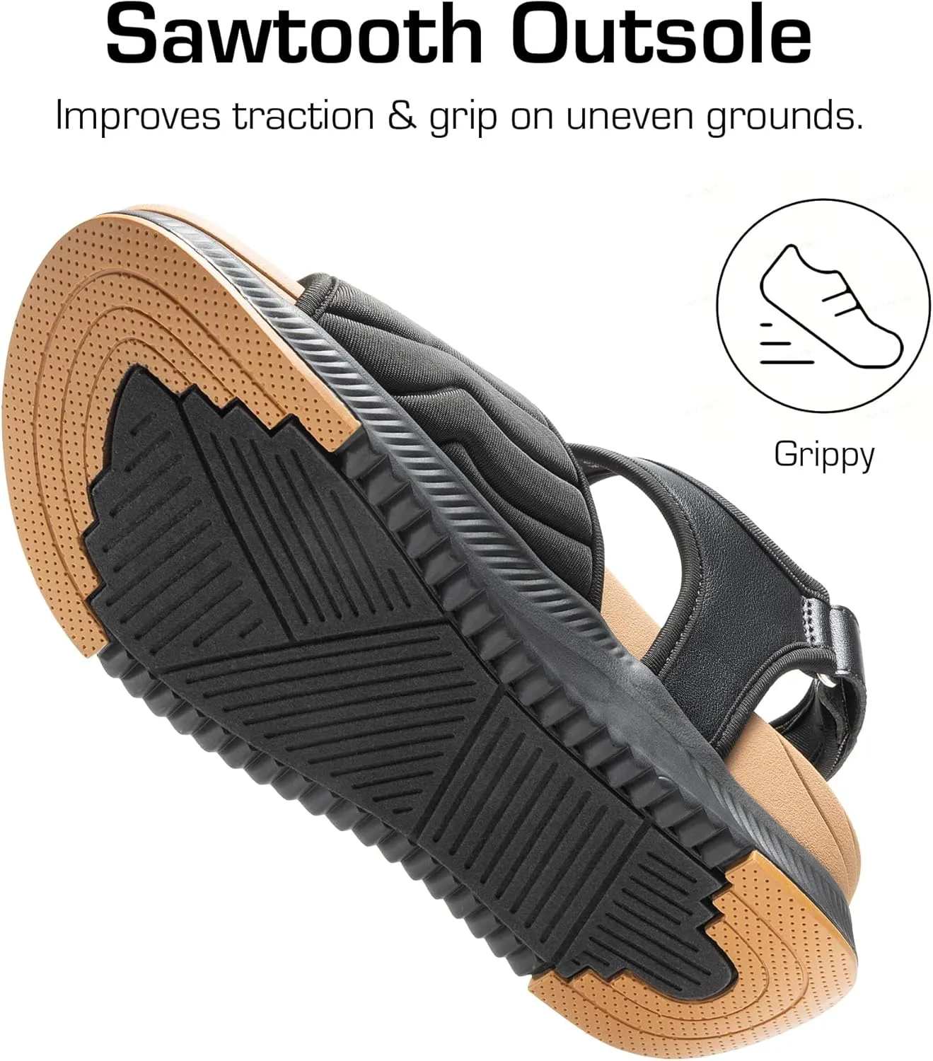 DREAM PAIRS Walking Sandals Women Arch Support Platform Sandals Comfortable Open Toe Hiking Summer Shoes Lightweight Outdoor Athletic Sport Water Sandals