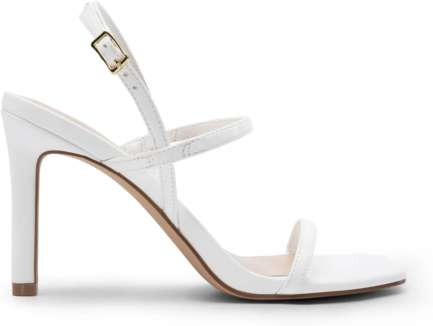DREAM PAIRS Women’s Slingback Heels High Stilettos Open Square Toe Ankle Strap Pumps Sexy Comfort Strappy Dress Shoes Wedding Bridal Heeled Sandals