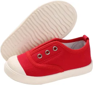 E-FAK Toddler Shoes Boys Girls Canvas Sneaker Slip-On Kids Shoes Light Weight Fashion Casual Running Shoes(Toddle/Little Kids/Baby)