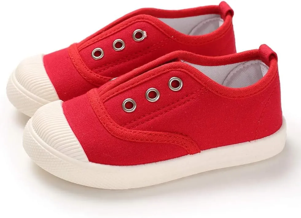 E-FAK Toddler Shoes Boys Girls Canvas Sneaker Slip-On Kids Shoes Light Weight Fashion Casual Running Shoes(Toddle/Little Kids/Baby)