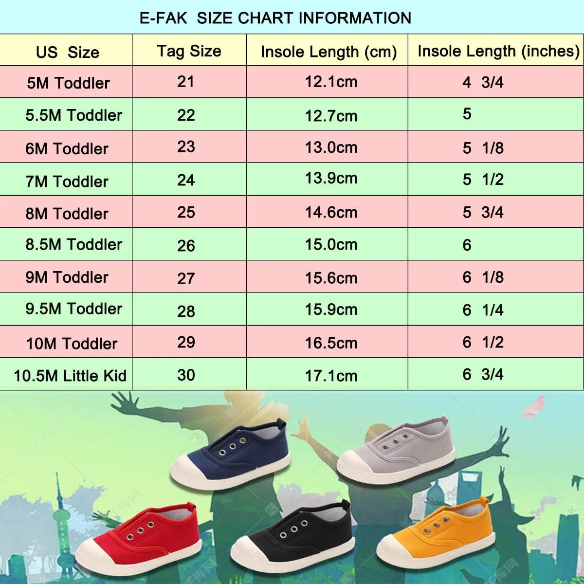 E-FAK Toddler Shoes Boys Girls Canvas Sneaker Slip-On Kids Shoes Light Weight Fashion Casual Running Shoes(Toddle/Little Kids/Baby)