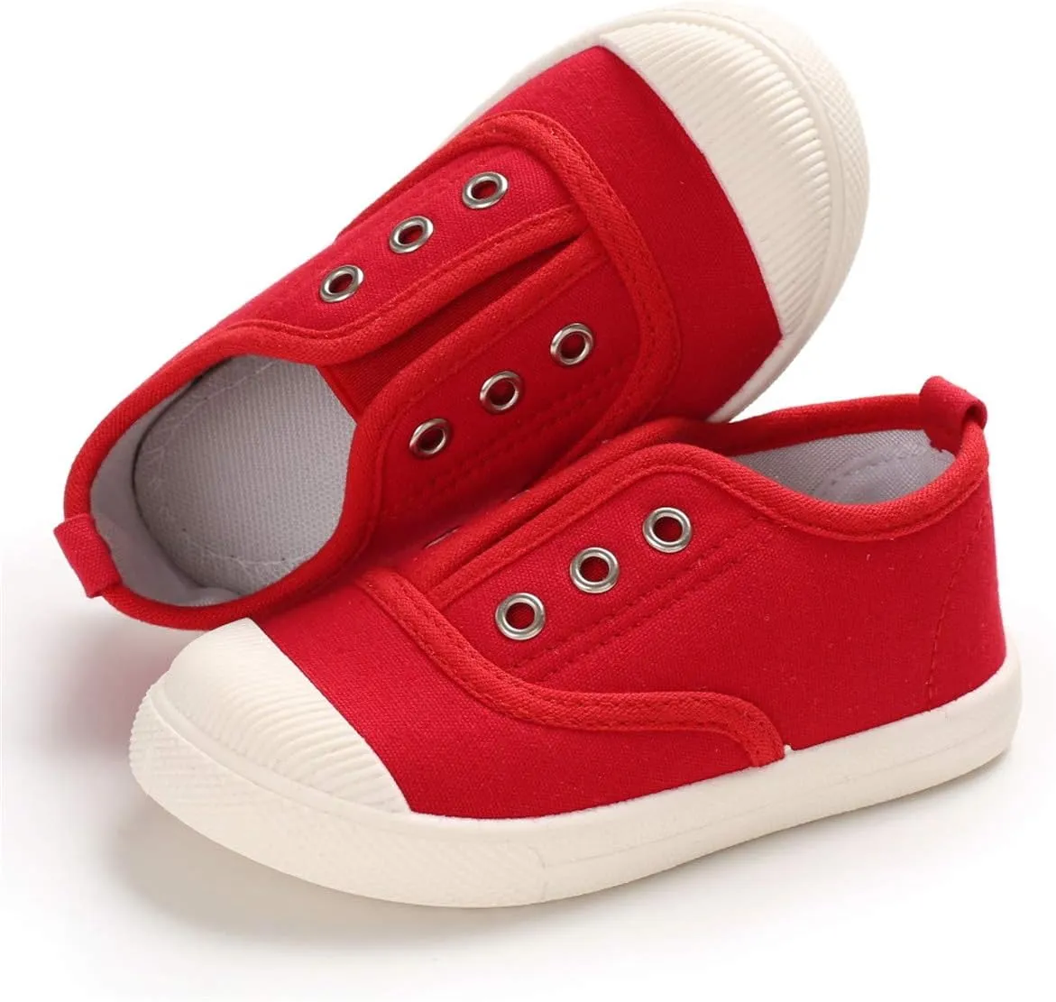E-FAK Toddler Shoes Boys Girls Canvas Sneaker Slip-On Kids Shoes Light Weight Fashion Casual Running Shoes(Toddle/Little Kids/Baby)