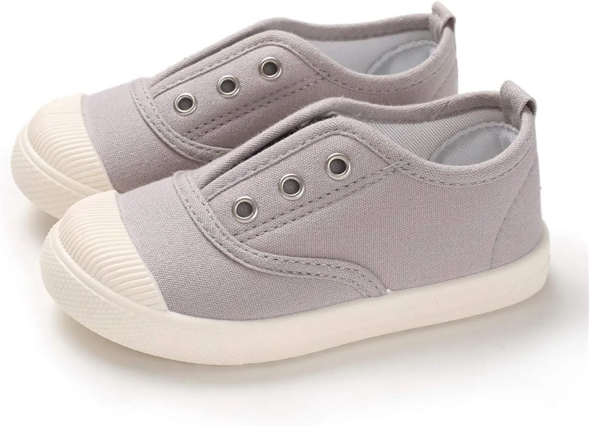 E-FAK Toddler Shoes Boys Girls Canvas Sneaker Slip-On Kids Shoes Light Weight Fashion Casual Running Shoes(Toddle/Little Kids/Baby)