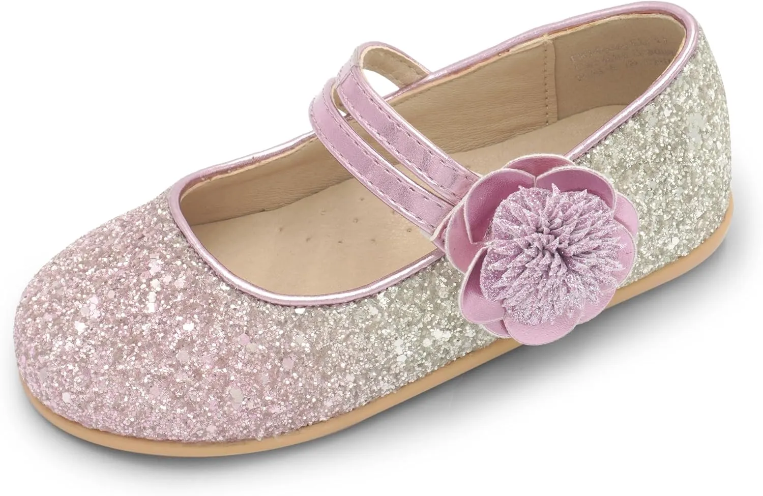 EIGHT KM Toddler Girls Dress Shoes – Girls Mary Jane Shoes | Mary Jane Flats - Ballet Flats – Party, Flower Girl, Wedding Dress Shoes for Girls – Comfortable & Non-Slip Design for Ages up to 7