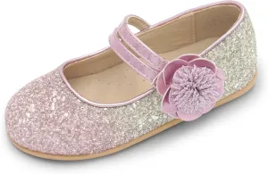 EIGHT KM Toddler Girls Dress Shoes – Girls Mary Jane Shoes | Mary Jane Flats - Ballet Flats – Party, Flower Girl, Wedding Dress Shoes for Girls – Comfortable & Non-Slip Design for Ages up to 7