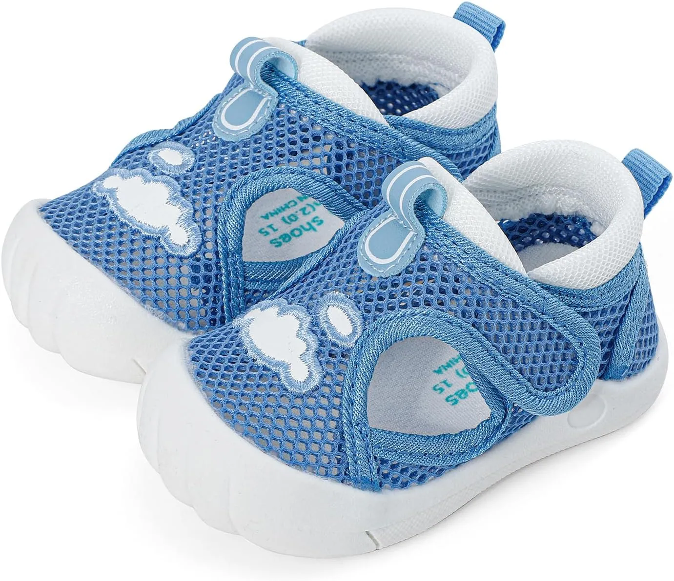 ESTAMICO Baby Girls' Summer Sandals Toe Protection Athletic Sports Sandal Non-Slip First Walking Shoes