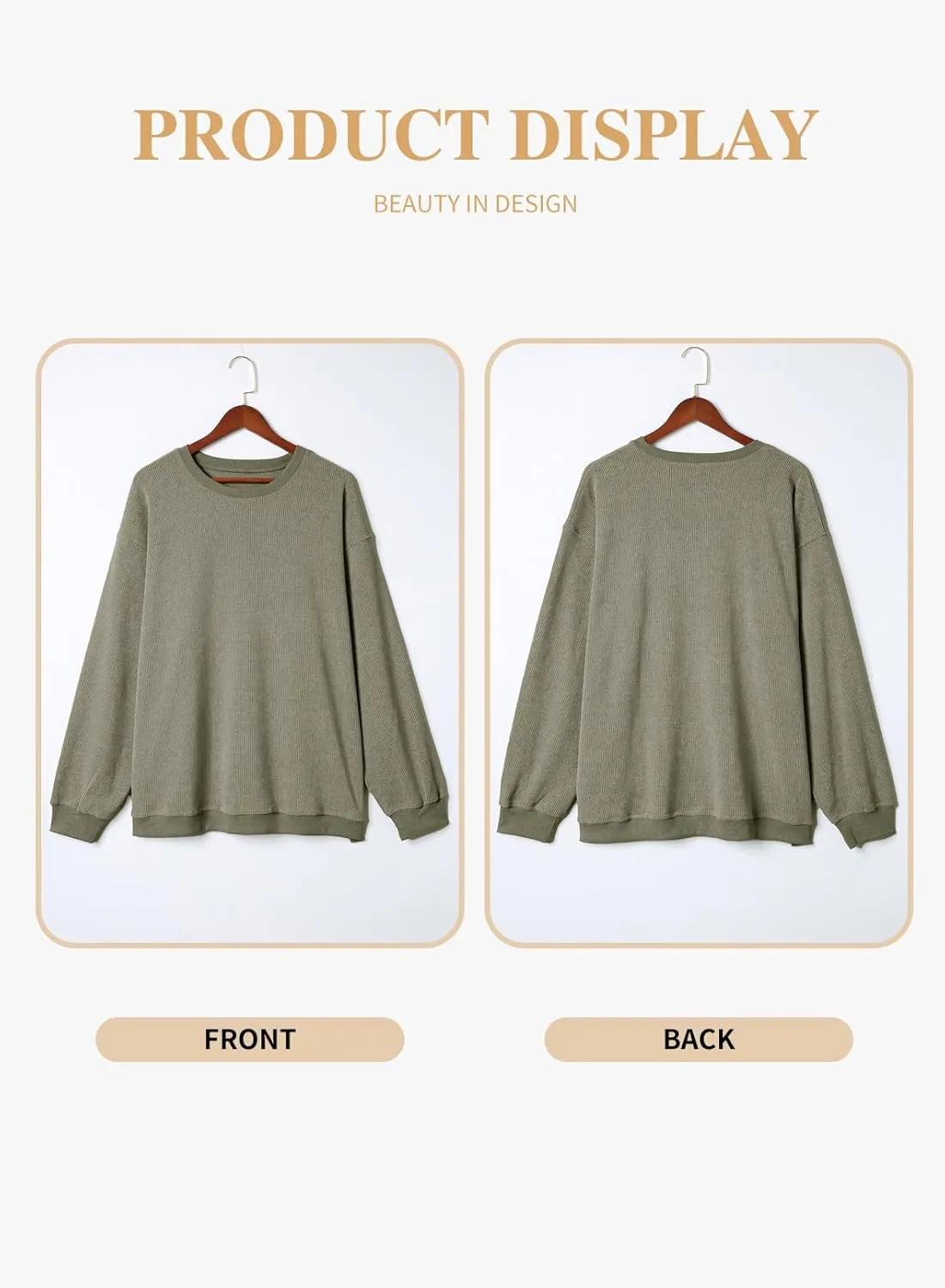 Eytino Women Plus Size Sweatshirts Long Sleeve Crew Neck Casual Oversized Soft Pullover Tops Shirts(1X-5X)