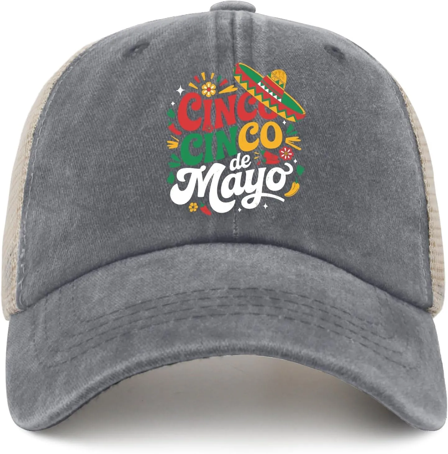 Fiesta Squad Cinco De Mayo Hats for Women Baseball Caps Soft Washed Dad Hats Fitted