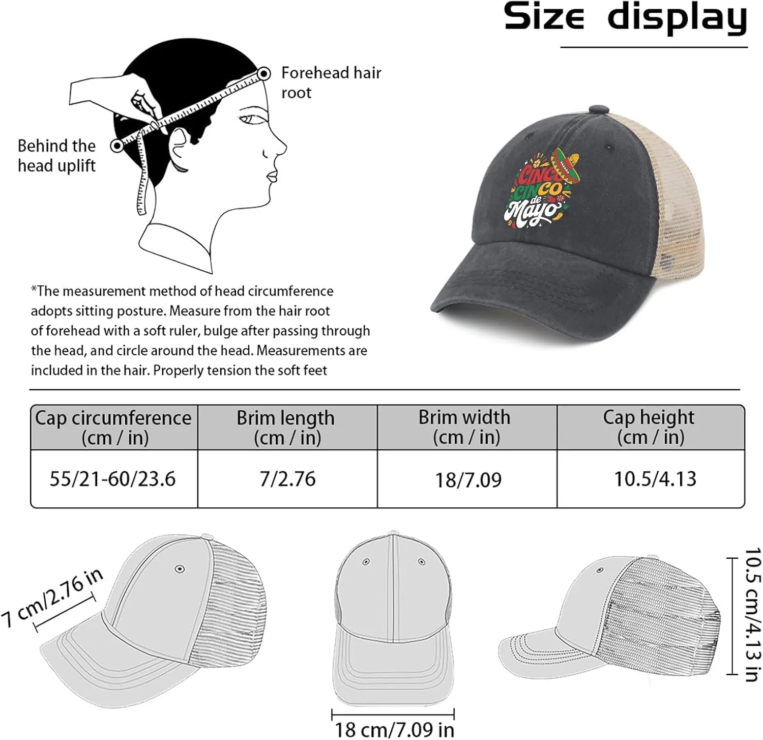 Fiesta Squad Cinco De Mayo Hats for Women Baseball Caps Soft Washed Dad Hats Fitted