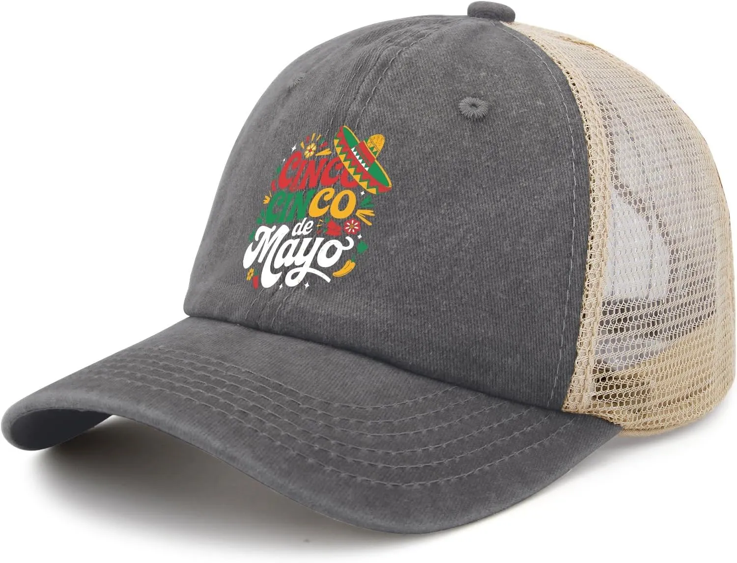 Fiesta Squad Cinco De Mayo Hats for Women Baseball Caps Soft Washed Dad Hats Fitted