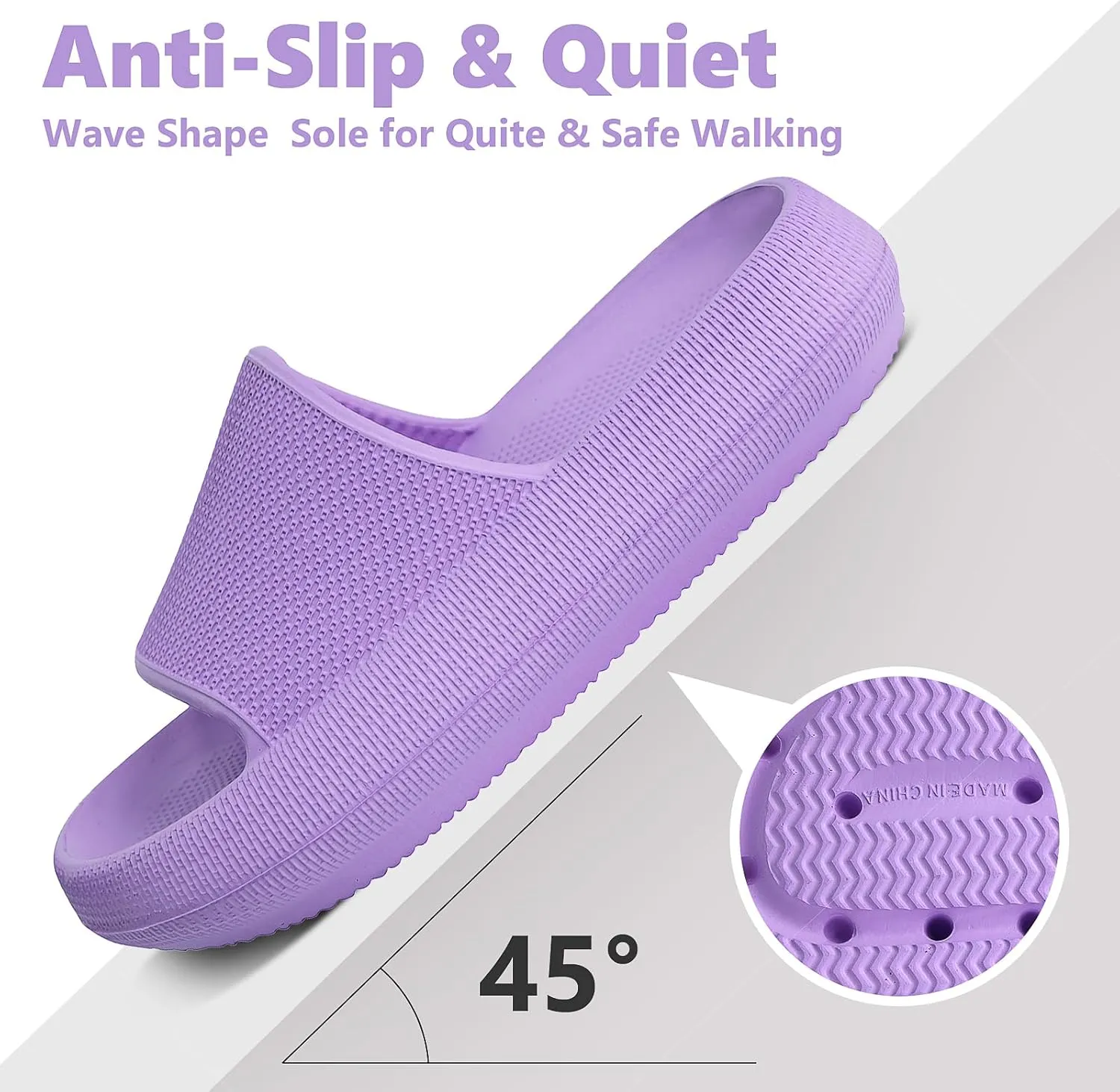 FJWYSANGU Kids Cloud Slides丨Boys Girls Bathroom Shower Sandals丨Open Toe Thick Sole Slip on Slippers丨Summer Non-slip Beach Pool Shoes