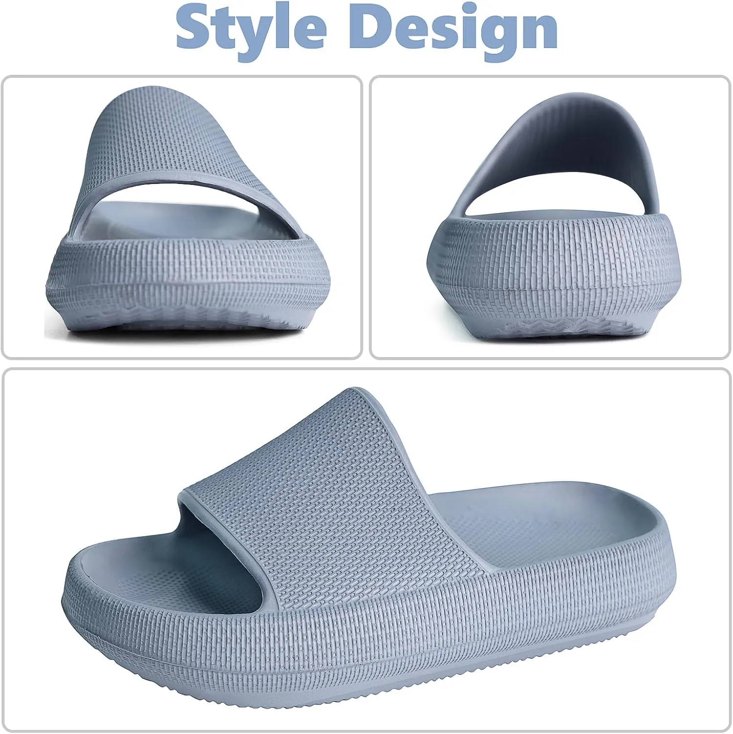 FJWYSANGU Kids Cloud Slides丨Boys Girls Bathroom Shower Sandals丨Open Toe Thick Sole Slip on Slippers丨Summer Non-slip Beach Pool Shoes