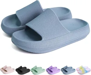 FJWYSANGU Kids Cloud Slides丨Boys Girls Bathroom Shower Sandals丨Open Toe Thick Sole Slip on Slippers丨Summer Non-slip Beach Pool Shoes
