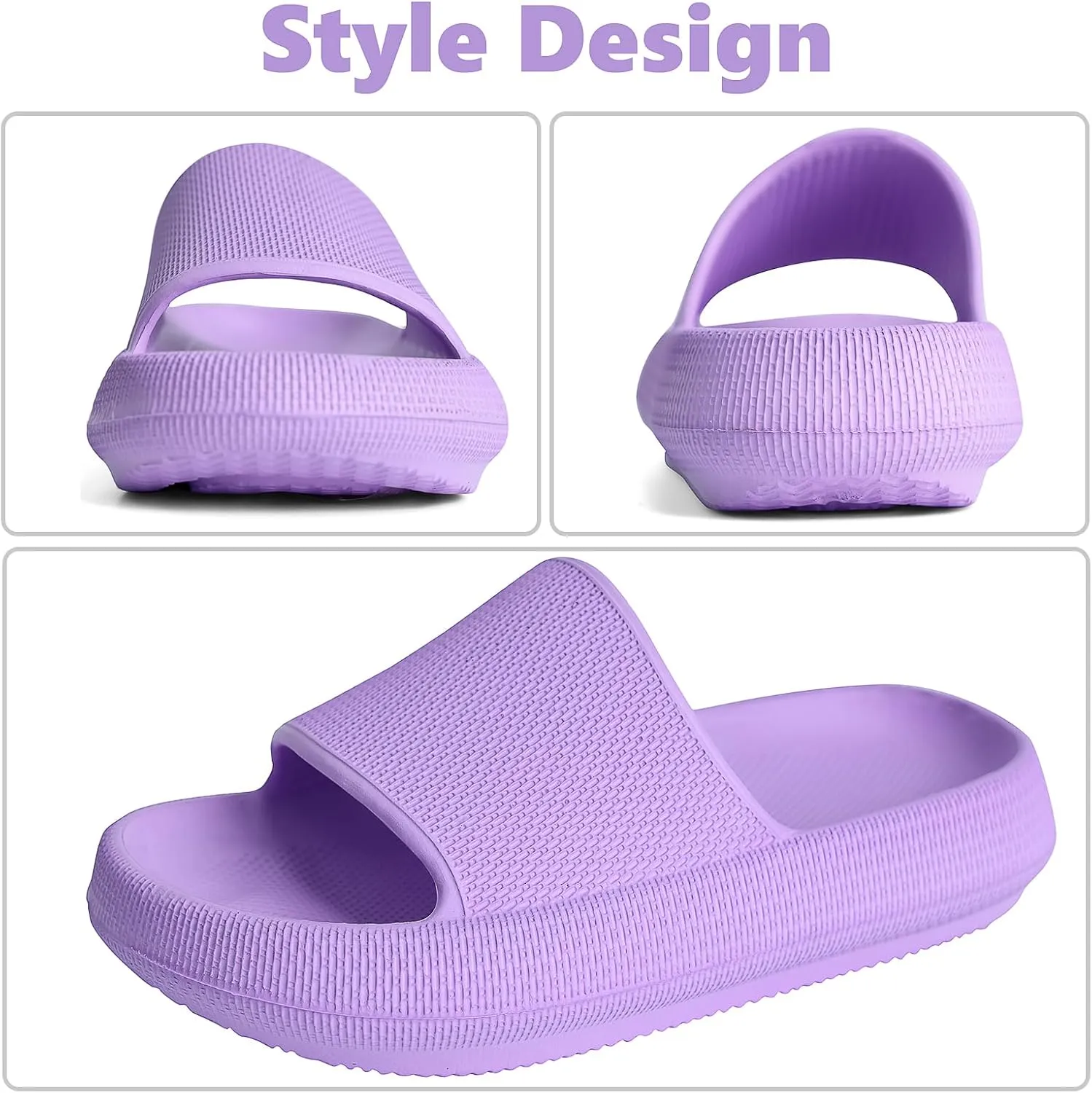 FJWYSANGU Kids Cloud Slides丨Boys Girls Bathroom Shower Sandals丨Open Toe Thick Sole Slip on Slippers丨Summer Non-slip Beach Pool Shoes