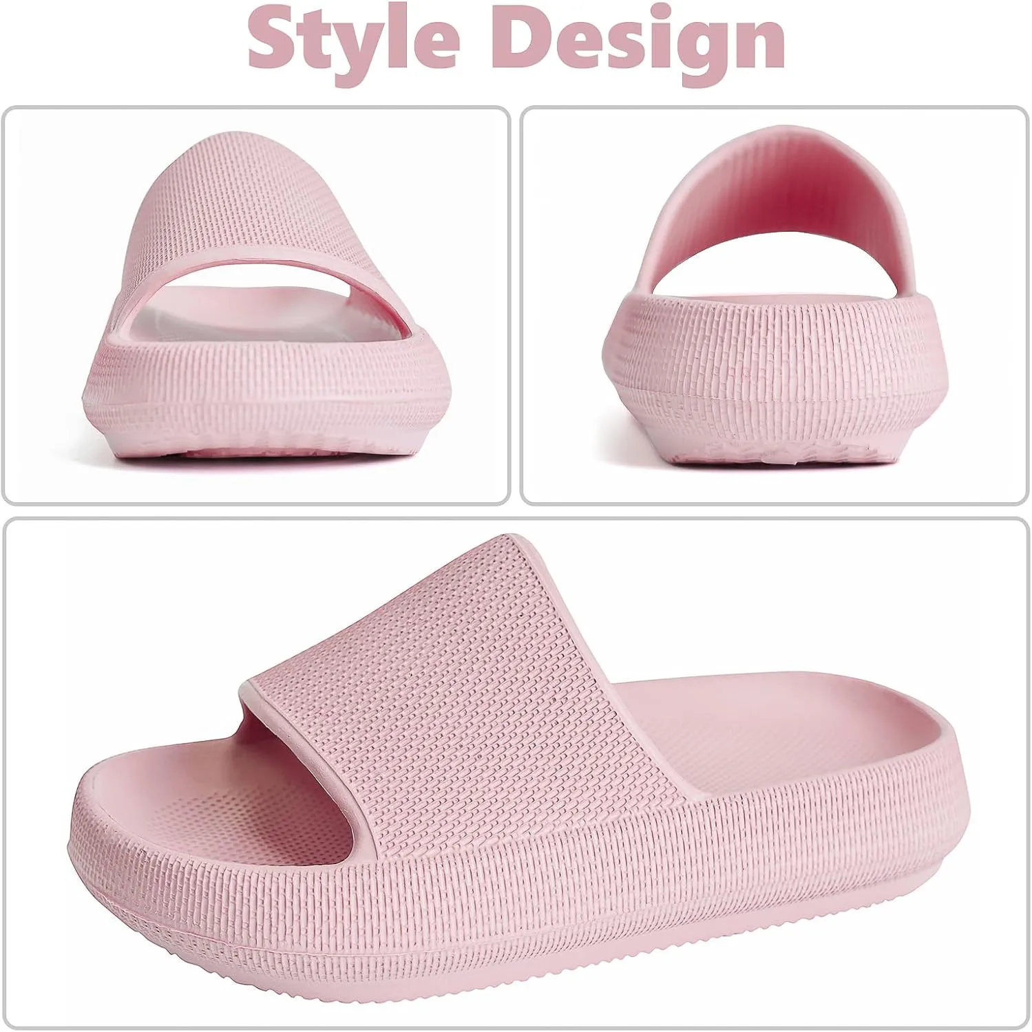 FJWYSANGU Kids Cloud Slides丨Boys Girls Bathroom Shower Sandals丨Open Toe Thick Sole Slip on Slippers丨Summer Non-slip Beach Pool Shoes