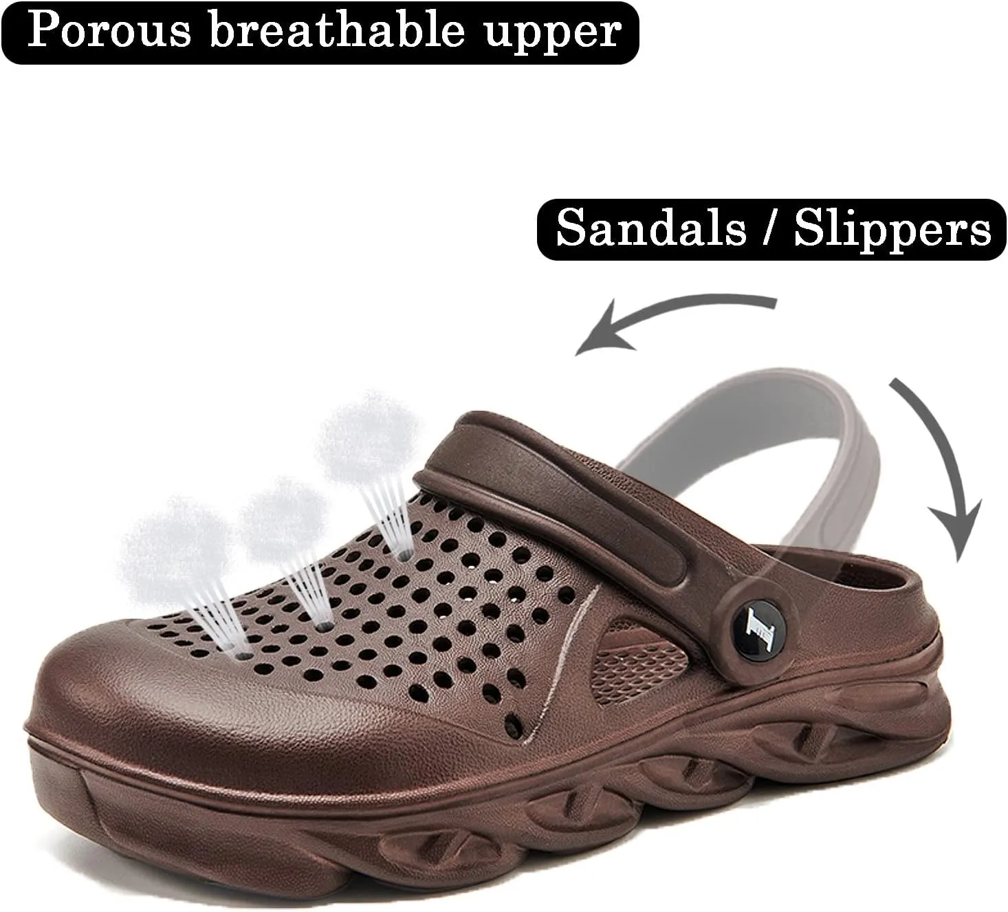 FLIOZY Garden Clogs Mens Water Clogs Summer Breathable Sports Sandals Slip On Beach Sandals Outdoor Indoor Garden Shoes