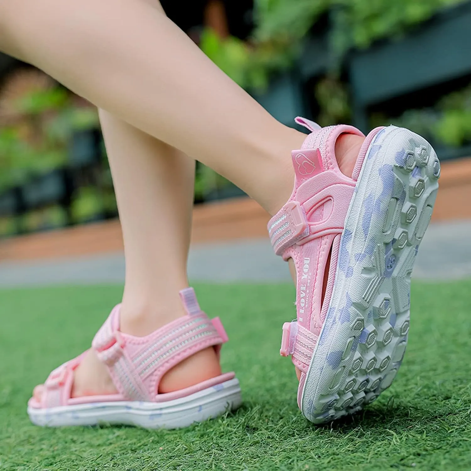 FLIOZY Sandals Girl's Hiking Sandals Kids Adjustable Straps Open Toe Sport Sandals Toddler Summer Sports Outdoor Shoes